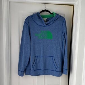 The North Face Blue and Green Hoodie